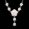 Silver Color Flower Pendant Necklace