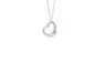 Silver Peach Heart Pendant Necklaces