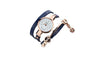 Metal Faux Leather Strap Wrist Watch