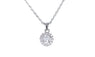White Gold Color Pendant Necklace For Women