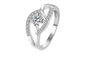 Silver Color Crystal Ring For Women