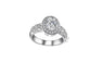 Micro Pave Cubic Zircon Luxury Wedding Rings