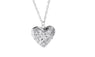 Silver Plated Hollow Out Heart Pendant Necklace