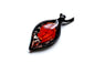 Trendy Leaf Shape Glass Pendant Necklace
