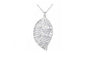 Silver Fashion Lifting The Leaves Pendant Necklace