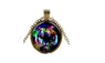 Tiger Head Glass Pendant Necklace
