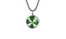 Fashion Crystal glass Ball Clover Pendant Necklace