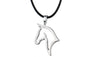 Silver Plated Horse Head Pendant Necklace