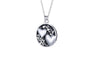 Double Hearts With Words Behind Pendant Necklace