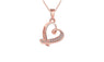 Rose Gold Rhinestone Choker Pendant Necklace