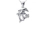 Love Double Dolphins Pendant Necklace antique
