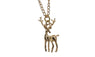 Gold Deer Pendant Necklace For Women