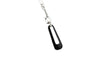 Silver Tone Black Glaze Pendant Necklace For Women