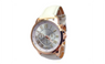 New White Roman Numerals Faux Leather Analog Quartz Women Wristwatch