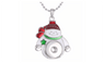 Christmas Snap Jewelry Snowman Santa Claus Snap Buttons Pendant Necklace