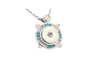 Newest Crystal Turtle Metal Snap Button Pendant Necklace