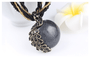 Peacock decoration rough clavicle short chain Turquoise stone pendant necklaces