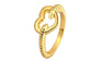 Gold Color Heart Shape Ring For Women (7)