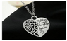 Mothers Day Special Mother Daughter Bond Pendant Hollow Out Heart With Letters Pendant Necklace