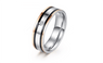 Elegant Double Black Border With CZ Stone Fashion Ring (6,7,8)