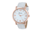 New Women's Brushed Metal Leather Band Dress Simple Watch