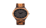New Zebra Wood Case Design Strap Wristwatch for Men
