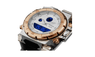 Golden Big Dial Luminous Male Clock Rubber Strap Sports Wristwatch