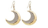 Vintage Moon Gold Color Earrings