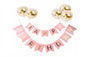Happy Birthday Banner Gold Confetti Balloons Letter Banner