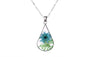 Natural Dried Flowers Metal Glass Pendant