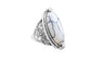 Flower Band Oval Natural Stone Rings For Women