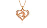 Rose Gold Hand Heart Necklace For Women