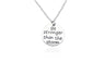 Trendy Carved Be Stronger Than The Storm Charm Pendant