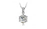925 Sterling Silver Necklace,Wedding Jewelry 6 Claw Cubic Zirconia