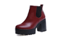 New Women Square Heel Platforms Leather Thigh High Pump Boots