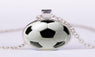 Fashion Football Picture Glass Pendant Necklace