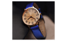 Stylish Blue Designed Women's Faux Leather Strap Analog Dress Wrist Watch