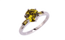 New Fashion Round Cut Silver Green Wedding Engagement Ring