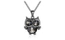 Crystal Owl Necklace Vintage Cubic Zirconia Diamond Long Chain Pendant