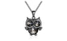 Crystal Owl Necklace Vintage Cubic Zirconia Diamond Long Chain Pendant Necklace