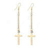 Women Cross Dangle Long Beautiful Earrings
