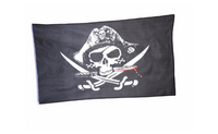 Cross Crossbones Sabres Swords Jolly Roger Pirate Flag