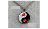 Fashion Trendy Yin Yang Symbol Heart Pendant Necklace