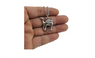 Vintage Silver Tone Camel Pendant Short Necklace