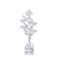 Sterling Silver Teardrop Bridal Earrings For Women