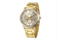 New Beige Steel Casual Three Clock Pattern Quartz Wrist Watch For Women