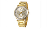 Beige Steel Casual Three Clock Pattern Quartz Wrist Watch For Women