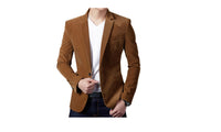 Cotton Slim Fit Masculine Casual Solid Color Blazer