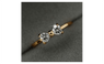 Gold Plated Zircon Crystal Engagement Finger Bow Ring For Women (8)
