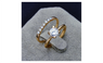 New Gold Plated Filled CZ Zircon Finger Ring Set Wedding Gift (6,7,8)